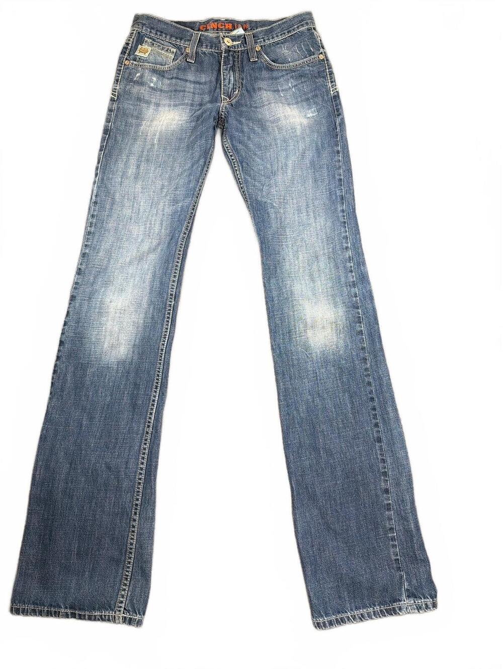Cinch Ian Men's Bootcut Jeans Blue Denim Size 30x38 MB65836